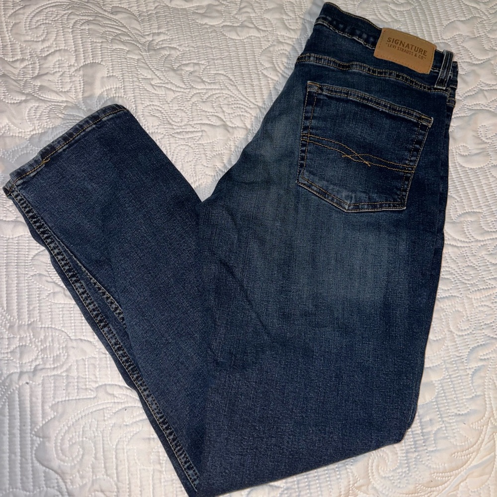 Men’s LEVI Dark Wash Slim Straight Jeans